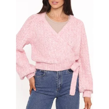 Petal & Pup Women's Etta Ballet Wrap Knit Sweater