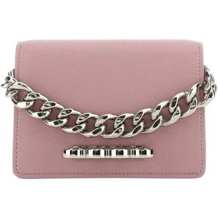 Alexander McQueen Four-Ring Antique Leather Mini Bag