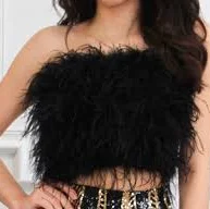 Bella and Bloom Boutique Ruffle Your Feathers Crop Top