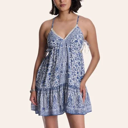 Angie Women's Floral Print Side Tie Dress