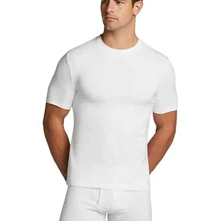 Egara Slim Fit Crewneck T-Shirts 3-Pack in White, Size XL – Soft Cotton Stretch Undershirts for Men