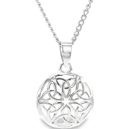Woods Celtic Silver Plated Trinity Pendant