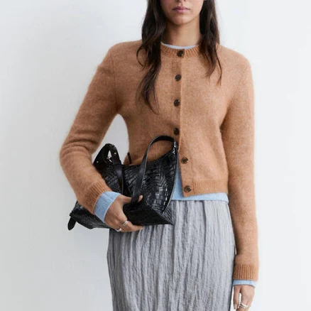 & Other Stories Mohair-Blend Brushed Cardigan