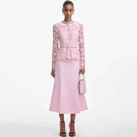 Self Portrait Tailored Lace Midi Dress