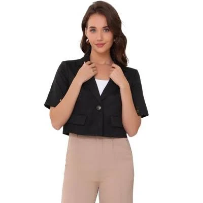 Inspire CHIC Women's Business Casual Cropped Blazer