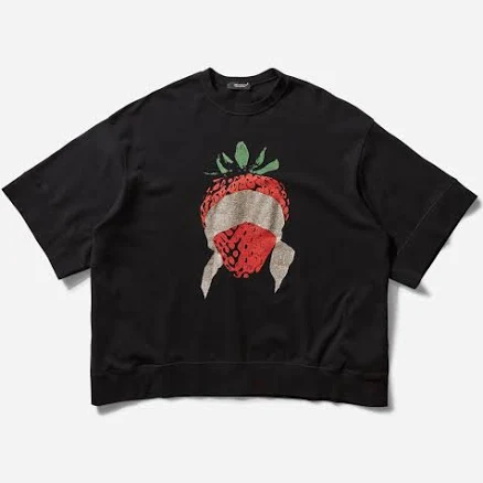 Women s Cropped Crewneck Sweatshirt Black - 2