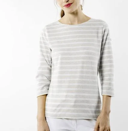 Saint James Women's Galathee II Round Neck 3/4 Sleeve Breton Shirt