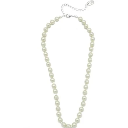 Time and Tru Women's Classic Pearl Necklace with Extender