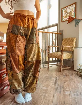 Gardenbelle Thai Cotton Patchwork Joggers