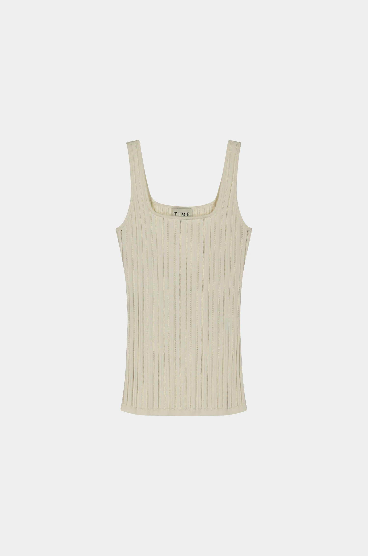 Square Neck Panel Knit Top