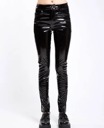 PVC VINYL HIGH WAIST PANT