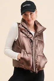 Noize Aurora Metallic Puffer Vest
