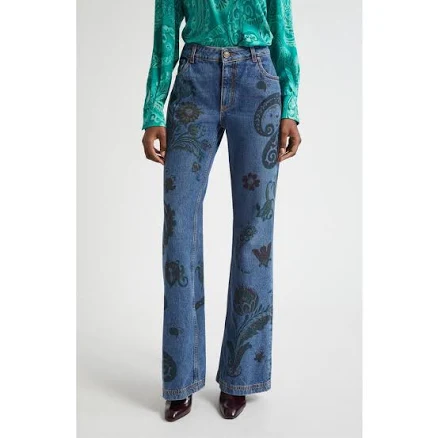 Etro Women's Printed Flared Jeans