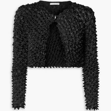 Alexander Wang Women's Cropped Shibori Satin Cardigan