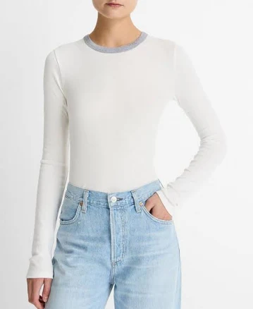 Women's Vince Heather Tipped Long Sleeve