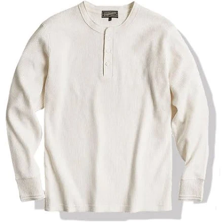 Men's Classic Waffle Henley Long-Sleeved T-Shirt