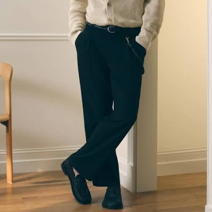 Abercrombie & Fitch Men's Relaxed Straight Pleated Hybrid Waist Trousers