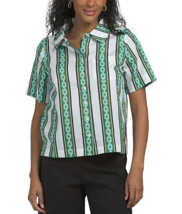 Women's Cotton Stripe Jane Top