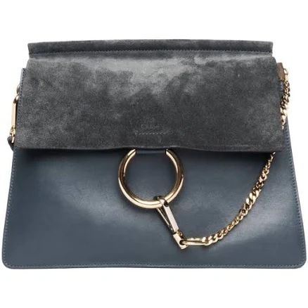 Chloé Faye Leather And Suede Medium Shoulder Bag
