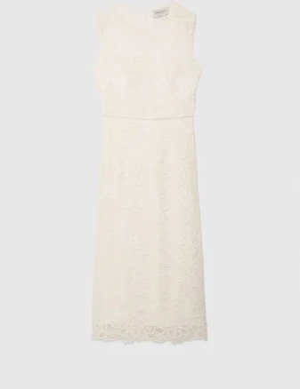 DRESS IN REBRODÉ AND MACRAMÉ LACE