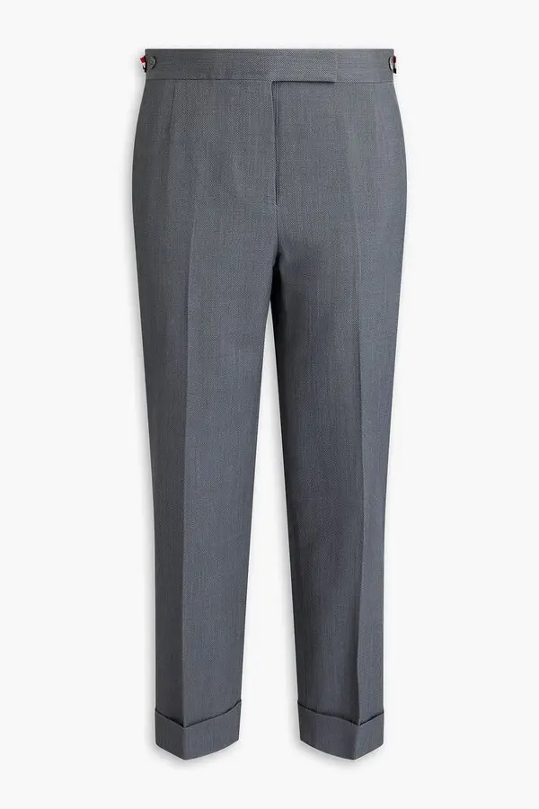 Cropped Slim Leg Trousers