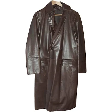 Bottega Veneta Leather Trench Coat Brown Size M International