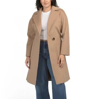 Nylon Wool and Cashmere Blend Long CoatNylon Wool and Cashmere Blend Long Coat