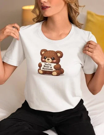 Kawaii Amigurumi Teddy Bear Crochet Shirt