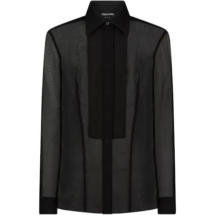 TOM FORD Women's Silk Chiffon Shirt with Plastron
