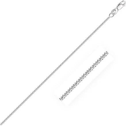 10k White Gold Gourmette Chain