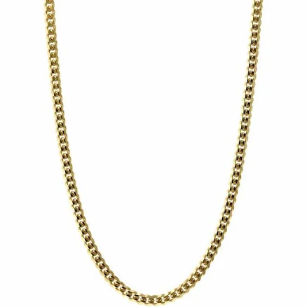 14K Yellow Gold 24" Gourmette Chain Necklace