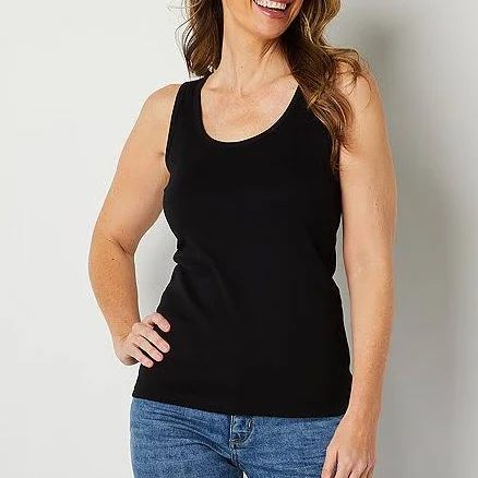 St. John's Bay Women's Scoop Neck Sleeveless Tank Top