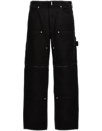 Zip Off Carpenter Jeans In Black