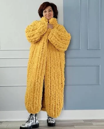 Chenille Knitted Oversized Cardigan