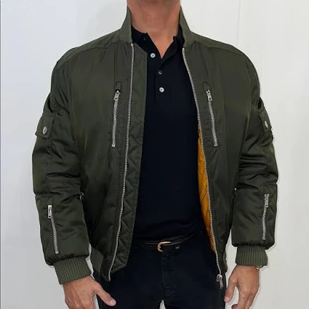 Prada Men's Nylon Gabardine Bomber Jacket