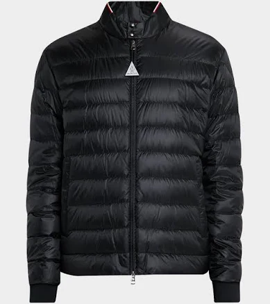 Moncler Men's Quilted Nylon Short Down Jacket, Black, Men's, 7 (4X-L), Coats Jackets & Outerwear Windbreakers & Nylon Jackets