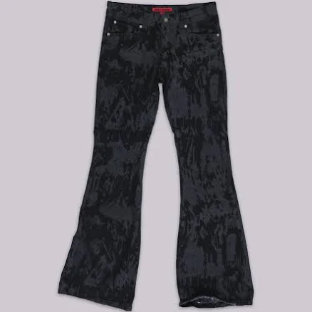 Jaded London Wax Coated Drift Bootcut Jeans