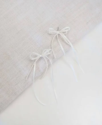 Pearl Bow Earrings