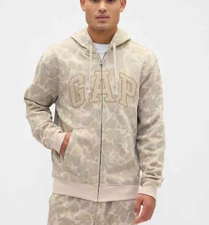 Gap Men's Relaxed Gap Logo Zip Hoodie