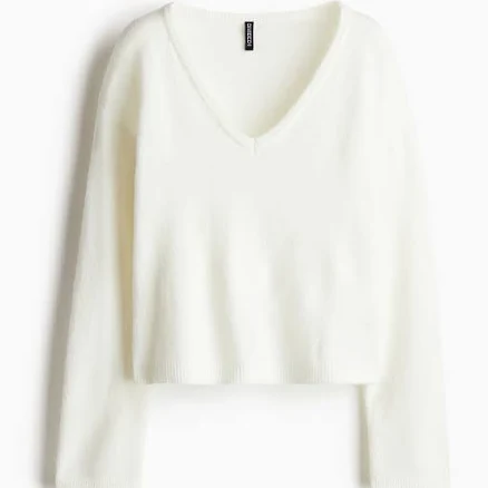 H&M Ladies Fine-Knit V-Neck Sweater