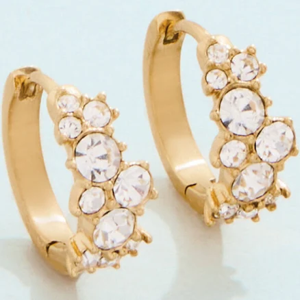 Erin Rose Boutique Champagne Bubbles Hoop Earrings