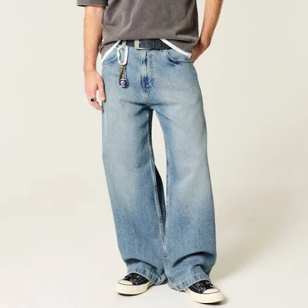 Men's Hollister Wash Super Baggy Jeans