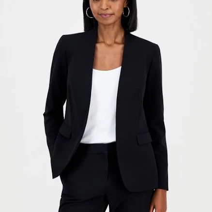 Bar Iii Women's Collarless Open-Front Bi-Stretch Blazer