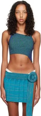 Ssense Exclusive Blue Parallel Tank Top