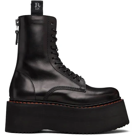 R13 Double Stacked Platform Lace-Up Boots