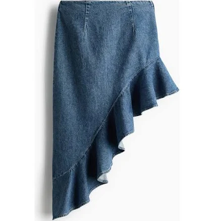 H&M Ladies Asymmetric Denim Skirt