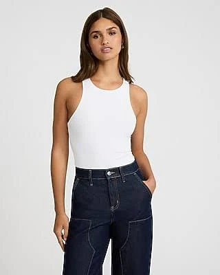 Express Women's Bodycon Compression High Neck Bodysuit