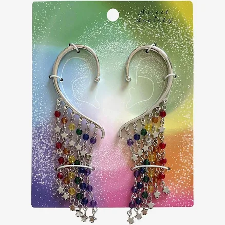 Sweet Society Rainbow Star Ear Cuff Set