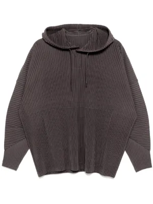 Micro Pleated Hoodie