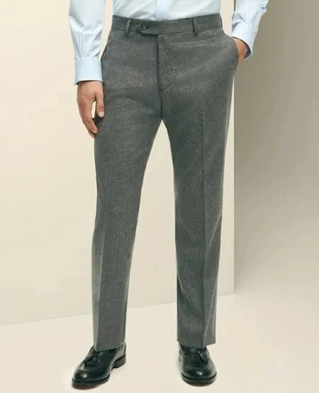 Brooks Brothers Men's Classic Fit Wool Flannel Dress Pants